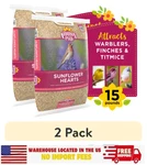 (2 Pack) Audubon Park Sunflower Hearts Dry Wild Bird Food, 15 Lb Bag. Fixed Price $48.80.