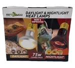 75W Reptile Heat & Nightlight Bulb Combo Daylight + Lamps. Fixed Price $29.99.