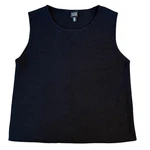 Eileen Fisher Shell Tank 100% Wool Italian Yarn Round Neck Black Women Medium. Fixed Price $25.00.