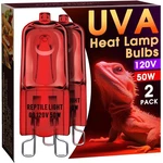 Briignite G9 Infrared Heat Lamp Bulbs For Reptile, Mini Light, Dimmable. Fixed Price $18.99.