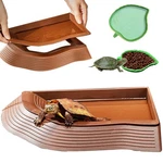 3PCS Tortoise Water Bowl With Ramp - Leaf Food And Dish Turtle Pool Rep.... Fixed Price $32.96.