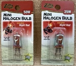 New Zilla Mini Halogen Bulb Night Red 50W + 25W (2 Packs) Reptile Lights. Fixed Price $19.95.