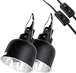 2 Pack Reptile Light Fixture, 5.5IN Deep Dome Lamp Optical. Fixed Price $42.00.