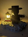 Plague Doctor Lamp, Deluxe, Gothic, Nightlight, Desk Decor. Fixed Price $60.00.