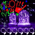 Omika 6 Pack Black Fairy Lights Battery Operated, 7FT 20LED Uv Chris. Fixed Price $28.95.