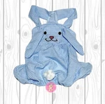 Simply Easter Bunny Dog Pet Blue Romper Xsmall. Fixed Price $15.00.