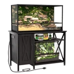 Herture 40-120 Gallon Reptile Tank Stand With Power Outlet, Terrarium. Fixed Price $249.03.
