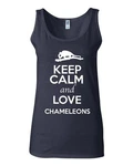 Junior Keep Calm And Chameleons Reptiles Animal Lover Sleeveless Tank Tops. Fixed Price $20.95.