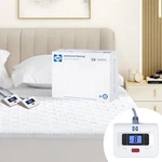 Heated Mattress Pad Cal King Quilted Electric Bed Warmer Dual Controller 1-12. Fixed Price $179.99.
