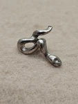 Vtg Handmade Snake Metal Pin Silver Tone Serpent Animal Reptile Creature Pet Old. Fixed Price $15.00.