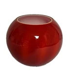 Fenton Amberina Over Milk Glass Round Red Vase Bowl 100 Yr Anniversary 2005. Fixed Price $157.00.