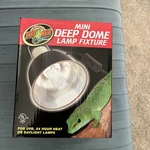 Zoo Med Mini Deep Dome Lamp Fixture Black, 5.5 In, 100W (open Box). Fixed Price $20.00.