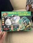 Zoo Med Tropical Uvb Heat Lighting Kit Used Lamp Only No Bulbs Included. Fixed Price $17.99.