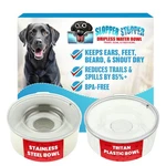 Slopper Stopper Tritan Plastic Dripless Water Bowl W/ Lid 1 Gal, For Large Dogs. Fixed Price $48.38.
