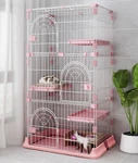 Hamiledyi Indoor Cat Cage 52 Inches Villa Large Pet Crate With 3 Platforms. Fixed Price $167.86.