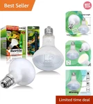 Dual 75W Reptile Heat Lamp Set - Basking Lights For Aquatic & Terrestrial Pets. Fixed Price $30.99.
