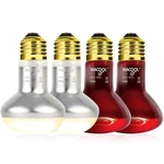 Wacool 4PACK Reptile Heat Lamp Day & Night Kit 75W, Nature Simulated Basking .... Fixed Price $43.70.