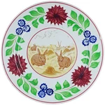 C1860 Staffordshire Stick Spatter Plate 9.25". Fixed Price $250.00.