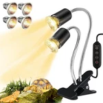 Reptile Heat Lamp Uva Light For Turtle & Bearded Dragon, Dimmable 360 Gooseneck. Fixed Price $29.98.