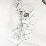 4-LAYER Rotating Transparent Suction Cups Wall Mounted Organizer For Small It.... Fixed Price $23.39.