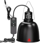 Reptile Light Fixture With Thermostatic Timer, 5.5 Inch Deep Dome Heat. Fixed Price $97.38.