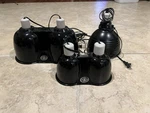 3 Zoo Med Reptile Dual Deep Dome Heat Lamps Light Fixtures LF-19 LF-25 DL-85. Fixed Price $45.50.