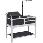 Pawhut Gray 2-LAYER Tortoise Habitat Enclosure With Lamp Holder. Fixed Price $283.00.