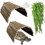 Hamiledyi Extra Large Tortoise 20"X 11.8" Wooden Reptile Hides Snake. Fixed Price $43.09.