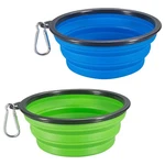 Comsun 2-PACK Extra Size Collapsible Dog Bowl, Large, Blue And Green. Fixed Price $16.96.