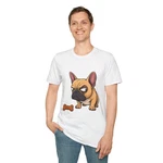 French Bulldog Funny Side Eye Cartoon Treat Meme Unisex Softstyle T-shirt. Fixed Price $23.99.