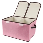 Foldable Fabric Storage Box With Double-lid & Dividers, Large Organizer For H.... Fixed Price $37.15.