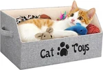 2X Thicker Large Cat Toy Bin Collapsible Box Sturdy Grey. Fixed Price $27.45.