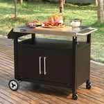 Royal Gourmet Movable Kitchen Cart With Storage Cabinet Grill Food Prep Table. Fixed Price $159.99.