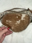 Myra Bag Canvas Leather Hair On Hide Western Fanny Pack Sling Purse. Fixed Price $15.39.