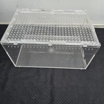 Clear Plastic Reptile Insect Habitat Enclosure Box Tank Medium Ventilated Lid. Fixed Price $19.99.