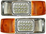 1995 1996 International 4900 8100 8200 Led Headlights With Corner Lamp Bezel Set. Fixed Price $260.00.