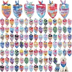 Sweetude 100 Pcs Tie Dye Dog Bandanas Bulk - Washable Pet Triangle Scarf Bibs. Fixed Price $63.13.