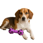 Spot Stuffed Latex Soccer Ball Dumbbell Dog Toy 6IN Small, Blacks & Grays. Fixed Price $16.99.