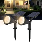 T-sun Solar Spotlights, Halloween Outdoor, 2 Pack, Natural White. Fixed Price $43.75.