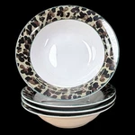 Vitromaster Jungle Animal Print Cereal Bowl 7.25" 1993 Early 90S Set Of 4. Fixed Price $38.24.