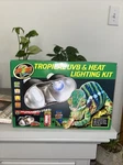 Zoo Med Tropical Uvb Heat Lighting Kit, Brand New, Open Box (C2). Fixed Price $29.99.