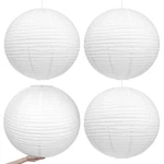 4 Pcs White Jumbo Paper Lanterns Extra Large Hanging Decoration. Fixed Price $85.99.