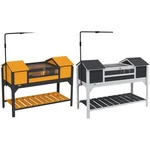 Pawhut Wooden Tortoise Habitat W/ Adjustable Lamp Holder Dual Main Houses. Fixed Price $164.99.