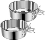 2PCS Dog Bowls For Crate, Stainless Steel Hanging Food & Water With Clamp. Fixed Price $27.68.