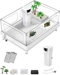 Moonorange Small Turtle Tank Aquarium W/ Filter, Terrarium, Accessories. Fixed Price $64.06.