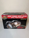 Zoo Med Deep Dome Lamp Fixture, Mini Combo Dual Fixure 200 Watts With Bulbs. Fixed Price $49.99.