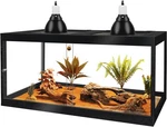 Reptile Terrarium Tank 78 Gallon, Lizard Bearded Dragon With Metal .... Fixed Price $210.09.