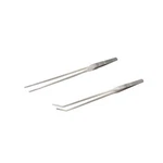 Lgege 2PCS Long Handle Stainless Steel Straight Curved Tweezers Silver. Fixed Price $15.84.