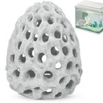 Hingtai Shrimp Dome Hide Betta Habitat Fish Tank Tunnel With Suction 1, White. Fixed Price $14.40.