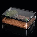 Awxzom Reptile Feeding Box Clear Terrarium For Geckos, Frog, Lizards, Chamele.... Fixed Price $43.51.